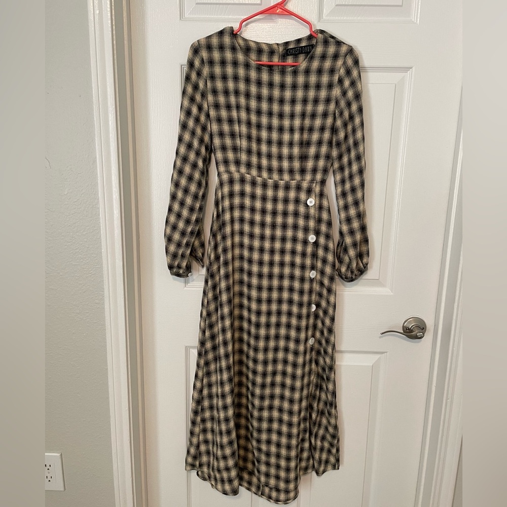 Christy Dawn Sian Dress in Hunter Plaid